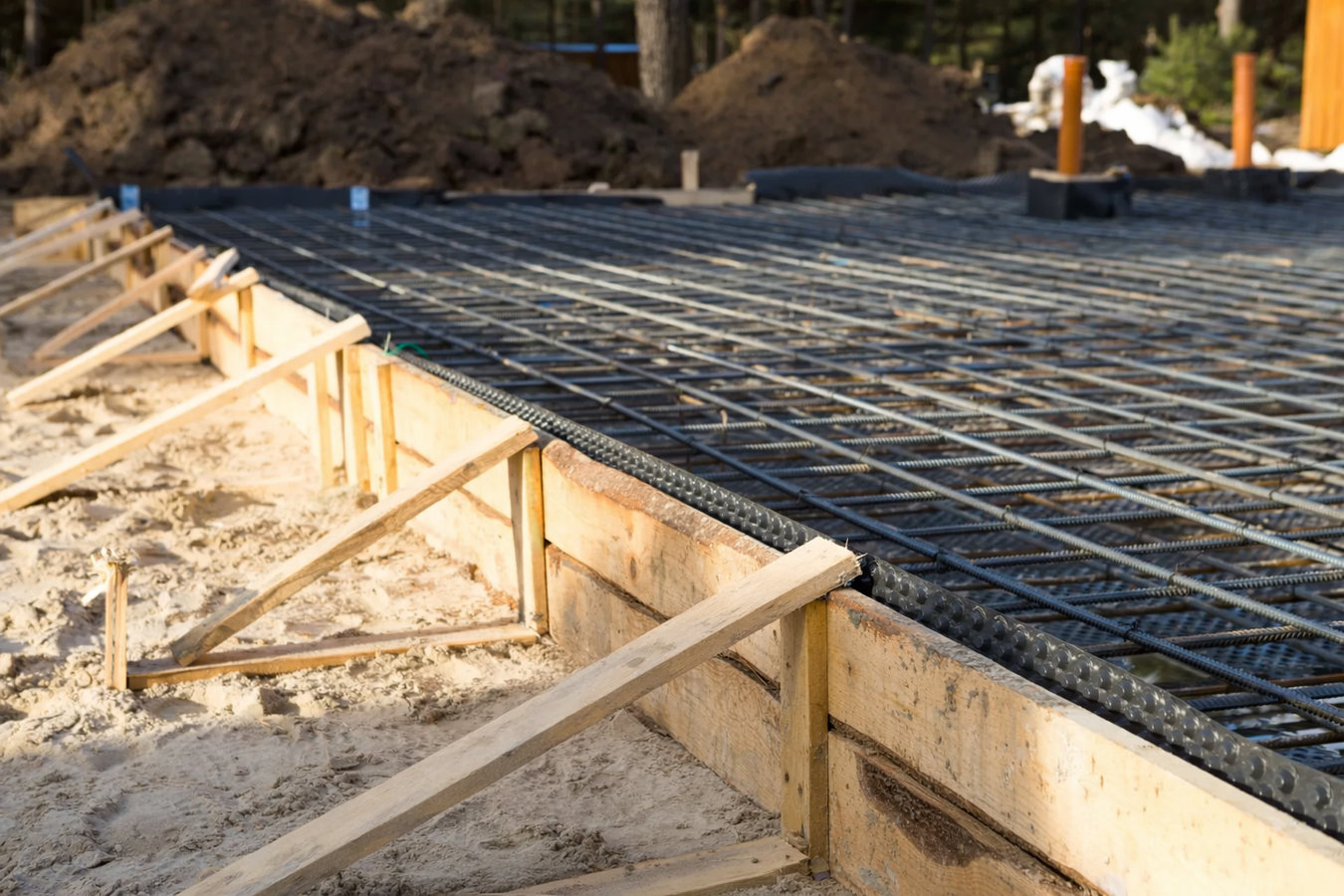 Slab foundation building